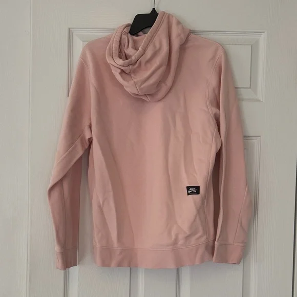 Women’s Nike SB Light Pink Hoodie with Black Logo - Picture 2 of 4
